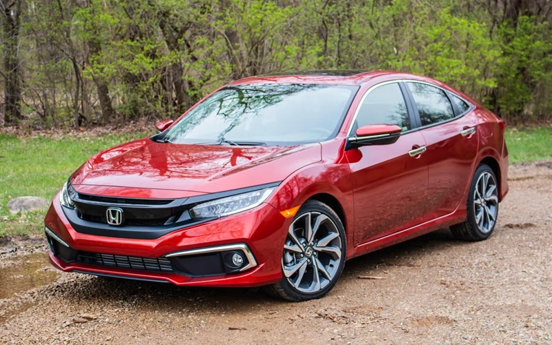 2019 Red Honda Civic Touring